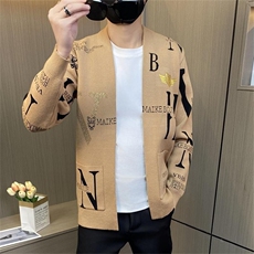 M907-P68开衫针织毛衣潮流修身精神小伙简约外套男士外套，男装针织衫/毛衣，电商D310B