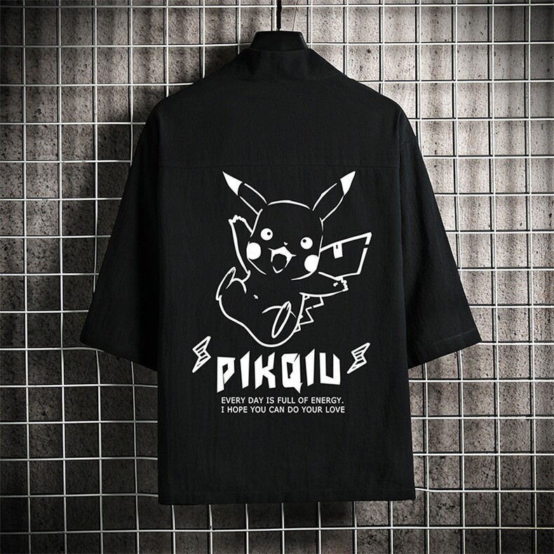 HF59078-P40风汉服男开衫外套七分袖道袍网格挂拍,男装民族服装,电商A040A