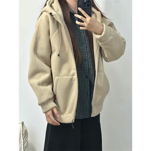 摇粒绒连帽拉链卫衣外套1302-GS02-P55 成分100聚酯纤维图片