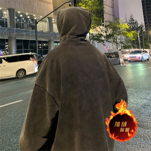 直播品质 500克重磅美式做旧水洗卫衣 SL1509-常规特P55加绒特P65图片