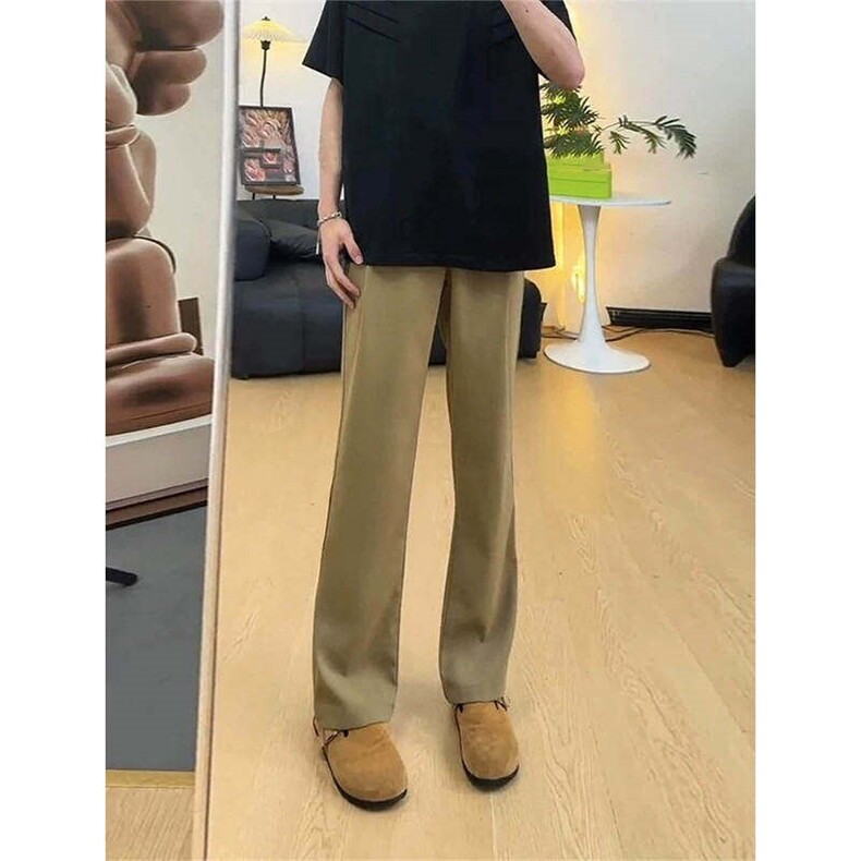 休闲裤男款直筒修身高级感裤子美式高街ootd穿搭微喇裤XC58,男装休闲裤,星座1116A（原606A-3）