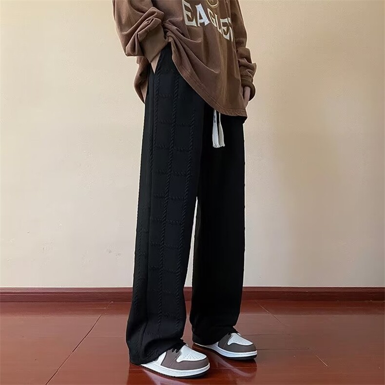 裤子男秋冬季潮牌束脚卫裤宽松vibe风休闲裤A616P35,男装休闲裤,星座1116-2