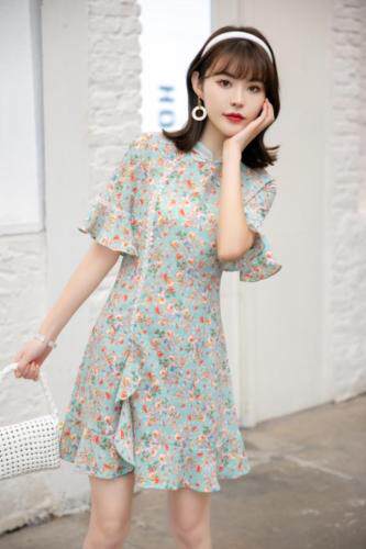 女人味十足旗袍连衣裙，女装婚纱/旗袍/礼服，英利伊人