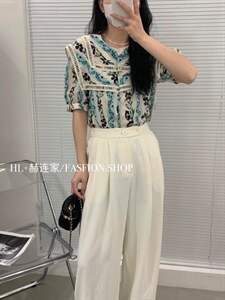 2022夏季新款 韩版印花衬衫图片