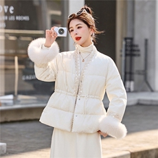 2025年冬季依如秀新中式狐狸毛外套，女装羽绒服，依如秀(原杭风阁)