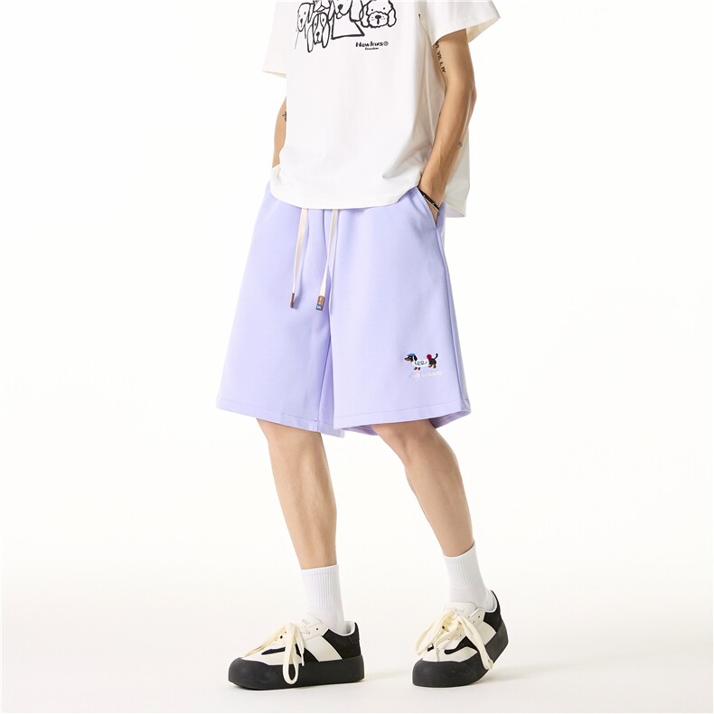 夏季新款可爱腊肠狗百搭运动宽松五分裤B315-K25543-特p30控58,男装牛仔裤,电商B315