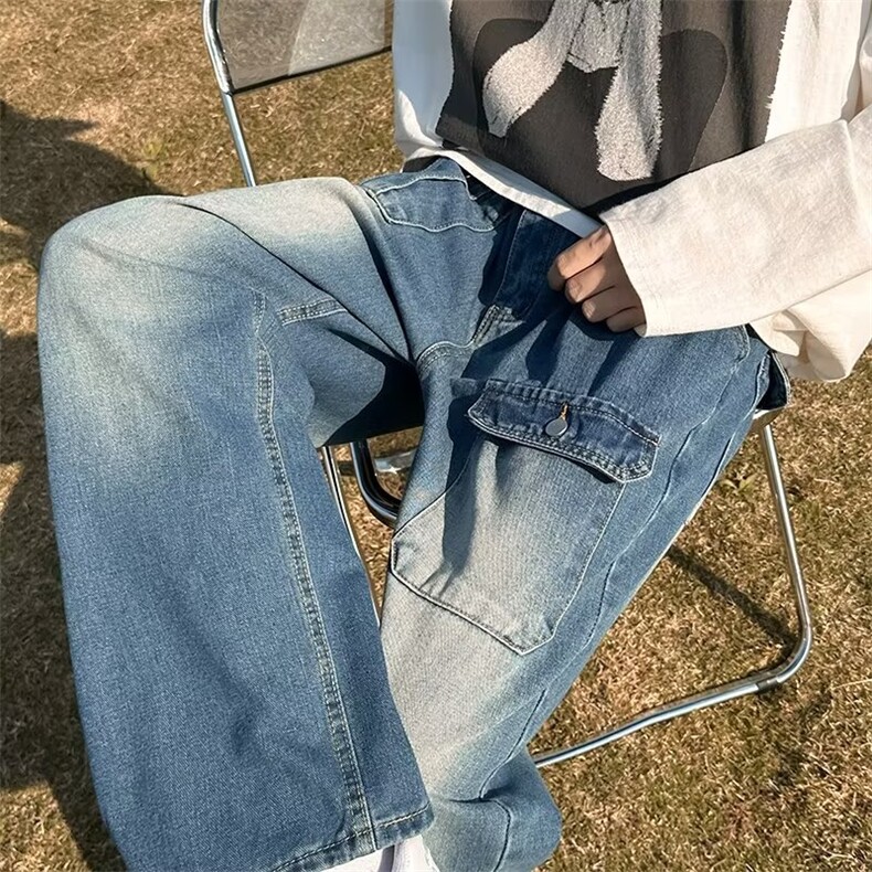 牛仔裤男秋季潮大码休闲裤子高街TN741P42,男装牛仔裤,星座1116-2