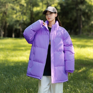 有 纯色二开秋冬大码羽绒服男女同款 班服团服定制 909P168图片