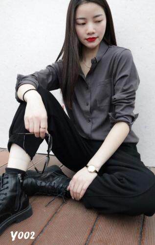 春款针织衬衣，女装，纯色回音