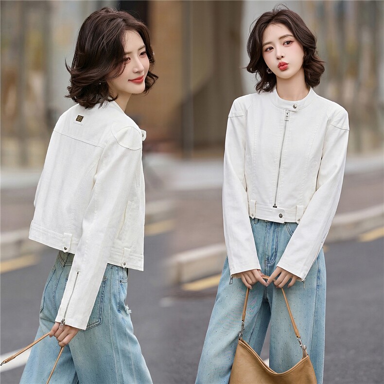 2026春装新款简约时尚休闲短款外套，女装短外套，美沁