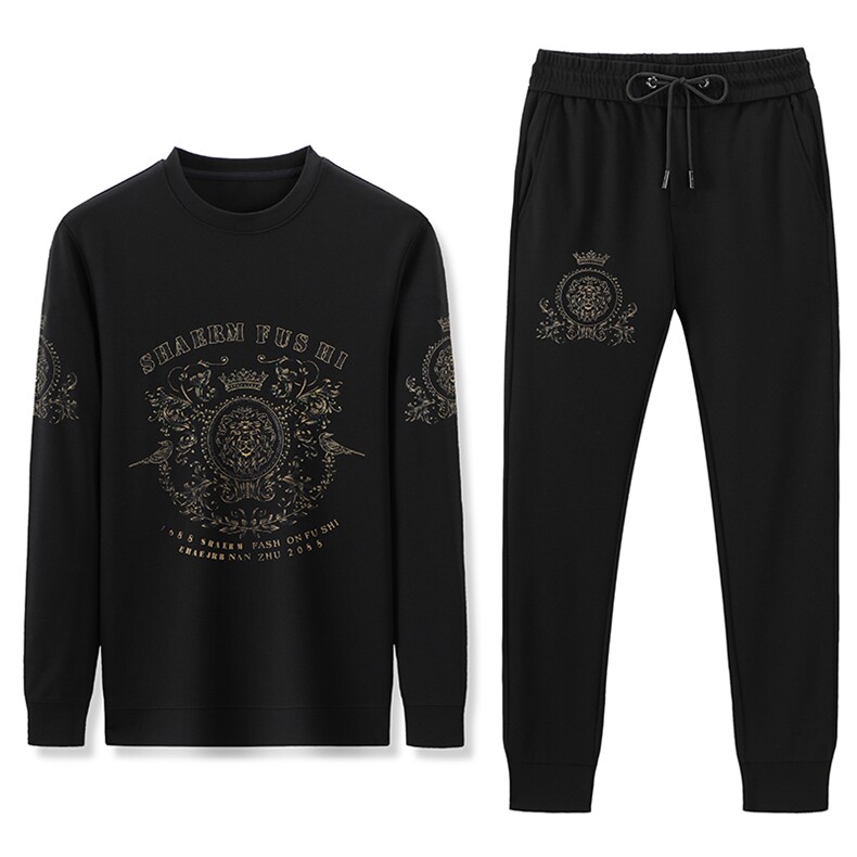 卫衣服男士2023新款春秋季中年潮商务休闲时尚运动两件套装,男装休闲套装,电商B212（原钱塘6029）