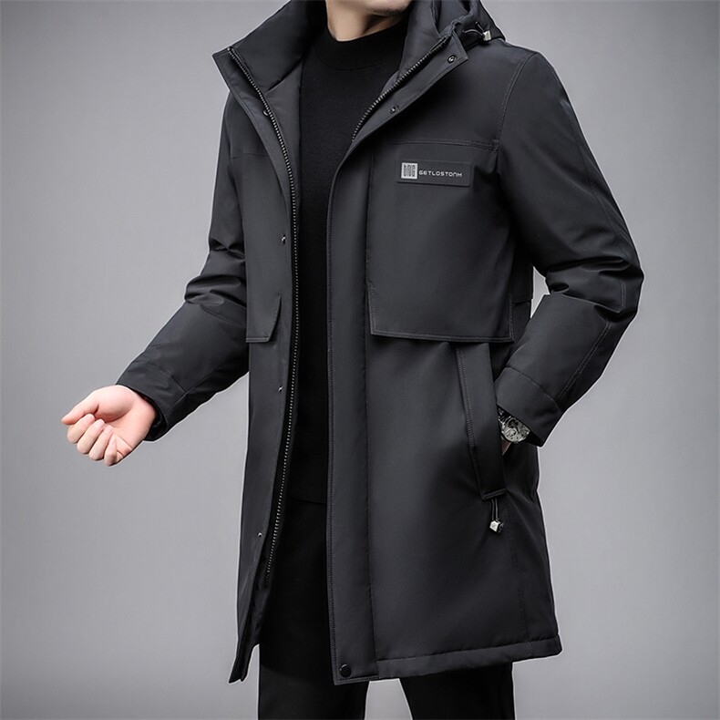 B8822鹅绒高端精品中长款男士羽绒服主推保暖舒适轻奢大货主推,男装羽绒服,钱塘207-3