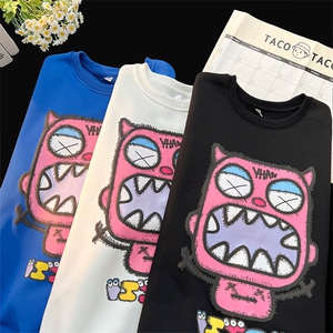 抖音供货、重磅加绒加厚卫衣秋圆领宽松D223A-DY-WY2204-P48图片