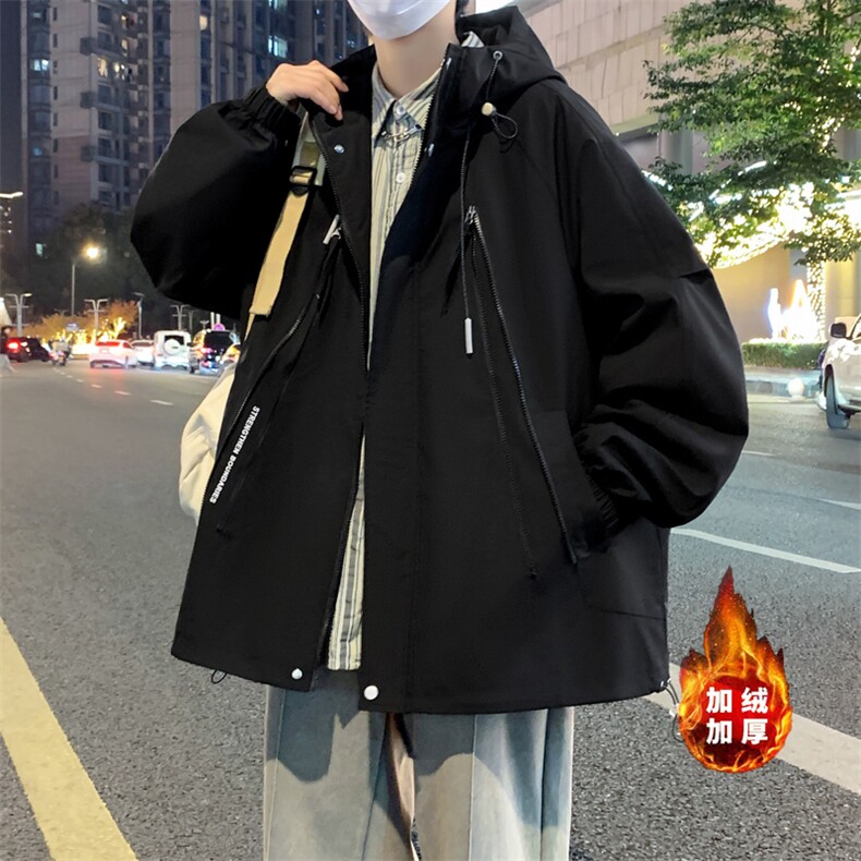 JK6808加厚-P98冬季大码工装连帽加厚棉衣冲锋衣,男装夹克,星座109