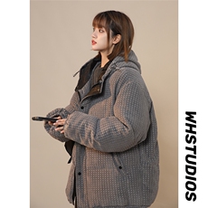 25年特殊面料羽绒棉服港风中性潮牌连帽棉衣外套A170-M861-TP100，男装棉衣，电商A170
