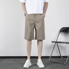 短裤男生2025夏季休闲裤薄款男生五分裤直筒坠感修身西裤KA50，男装西裤，星座1116A-2（原606A-1）