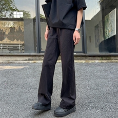 ！四季100棉%纯色四季款阔腿百搭垂感休闲裤子1229/p45，男装休闲裤，电商B381-2