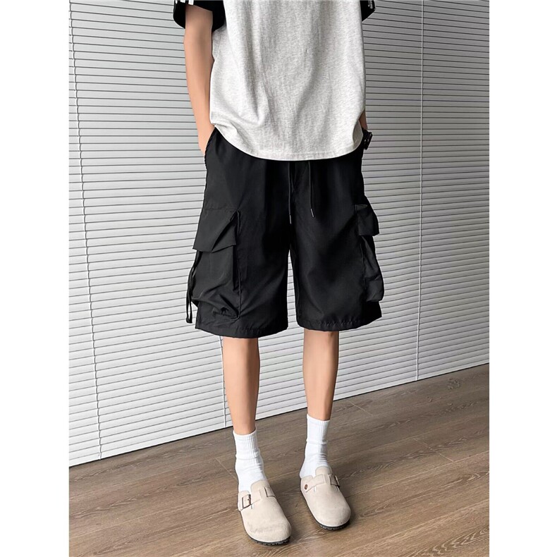 工装短裤男女美式夏季薄款阔腿休闲显瘦速干五分运动休闲裤，男装休闲裤，星座506