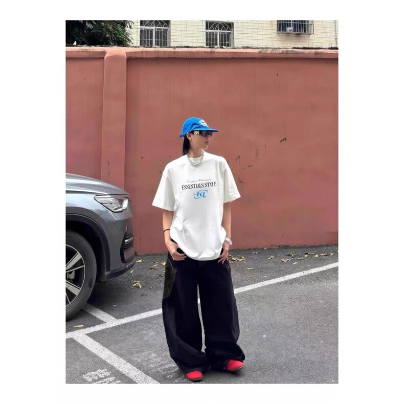 网图美式夏季重磅280克纯棉情侣短袖字母印花T恤221-5/T1104/P35,男装T恤,星座221-5