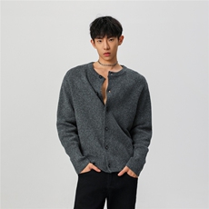 无影墙cleanfit羊毛混纺针织开衫短款百搭休闲毛衣TM10-P69，男装针织衫/毛衣，星座1315
