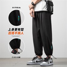 2023夏季新款男士薄款冰丝裤垂感空调裤学生大码九分裤K2050P35，男装休闲裤，电商B220