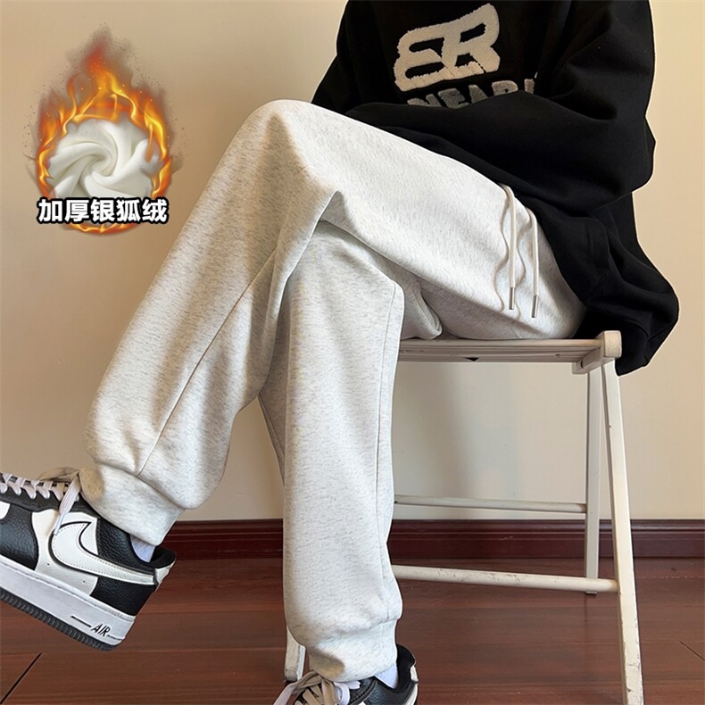 特批42无差价K1224J加绒学生65棉束脚裤男银狐绒不加绒特批35,男装休闲裤,电商A001