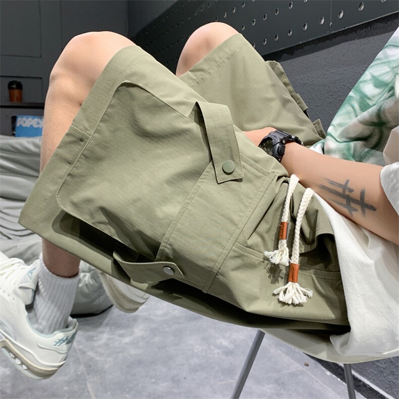 新款工装短裤男潮牌ins休闲裤宽松大码中裤五分裤D0615-P40,男装牛仔裤,星座308B-2