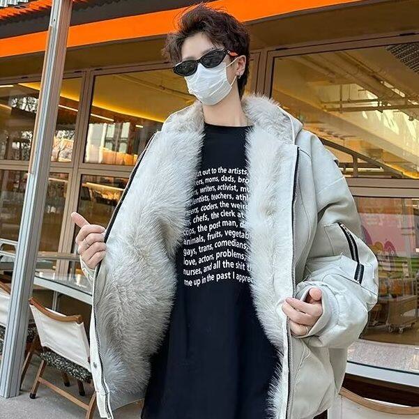 外套男士秋冬宽松美式高街潮牌飞行员连帽工装夹克休闲服,男装夹克,星座506A