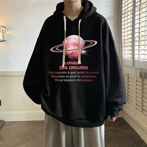 纯棉连帽卫衣男大码运动帽衫宽松薄WY2184-P35 加绒款-P40图片