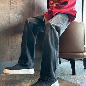 K1223-p35-控59 oversize cleanfit黄泥牛仔裤直筒裤老爹裤长裤图片