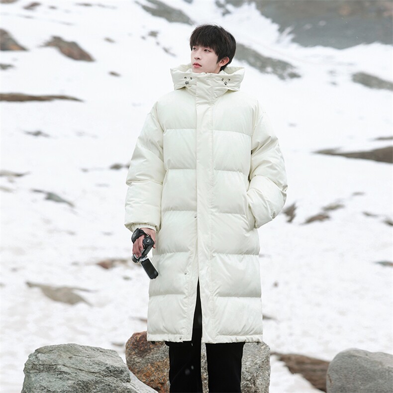 基础冬季棉服新款D2550-TP95不男女百搭连帽外套长款宽松，男装棉衣，电商A102