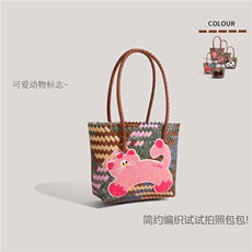 美伢姑娘毛绒玩具 2530长柄猫咪编织包