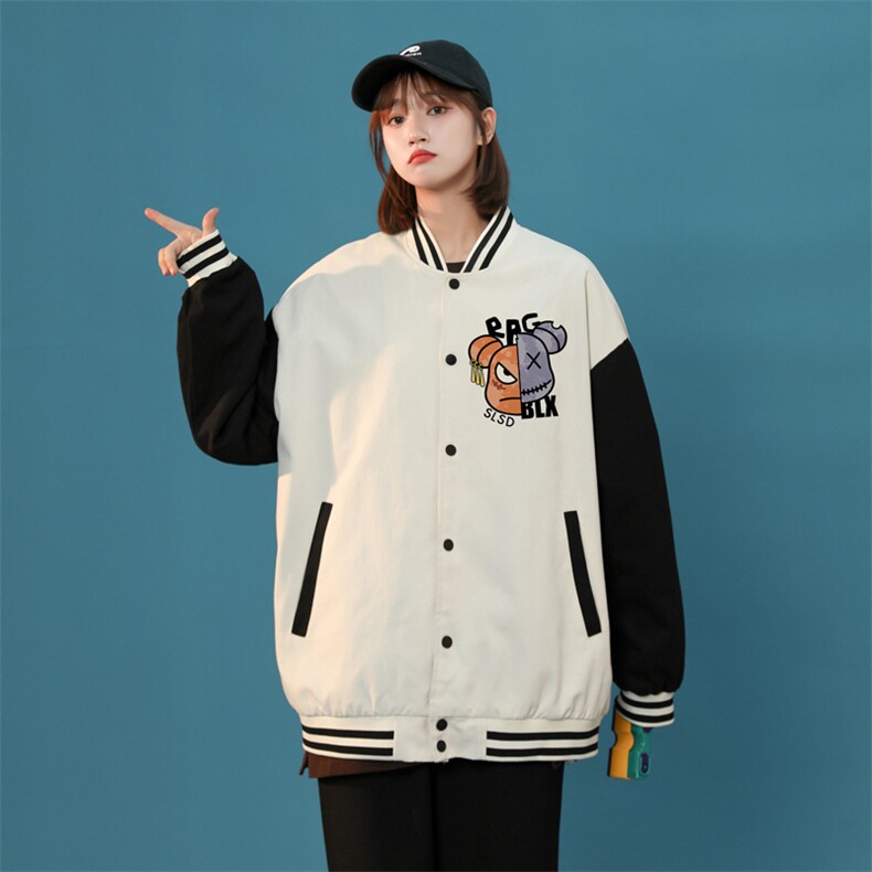 中性风春秋季情侣棒球服男女休闲夹克女时尚外套男BQF294-P50，男装夹克，电商B371