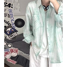杭州现货青春流行新款气质休闲长袖ins衬衫尖领潮百搭男拼色潮，男装衬衫，星座218-1（原230）