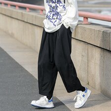ins裤子男生痞帅九分裤宽松直筒休闲裤春秋款阔腿老爹裤2337-p35，男装休闲裤，星座1008