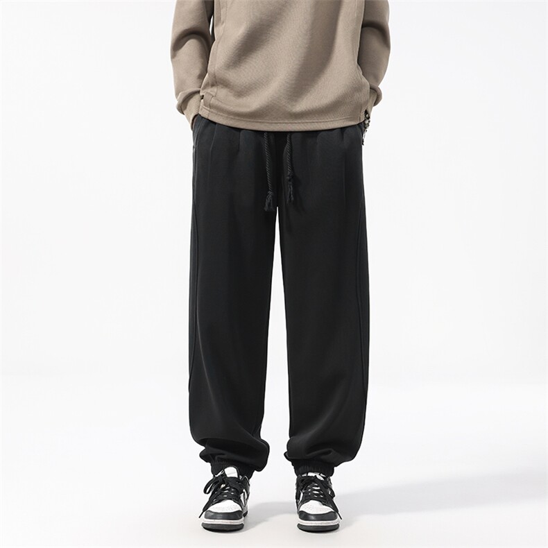 秋冬新款美式高街潮牌休闲裤男宽松束脚运动卫裤，男装休闲裤，电商D218A