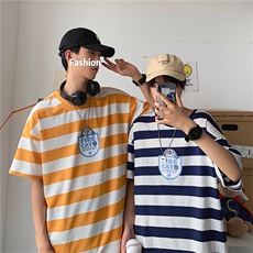 714-3-T093-p35男女短袖情侣装新款港风夏季装纹印花T恤潮，男装T恤，星座714-1