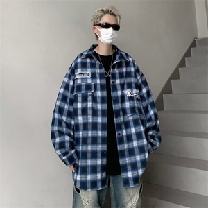衬衫男长袖2024新款潮牌秋装上衣痞帅休闲衬衣外套男春秋季图片