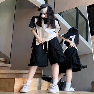 网图现货百搭冲锋裤休闲裤男 高街工装短裤五分裤RC10-P42图片
