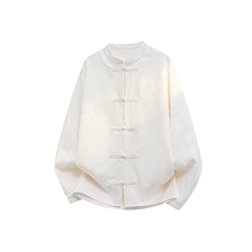 现货CS7187-P42特控78大码风盘扣新中式简约衬衫，男装衬衫，电商D232