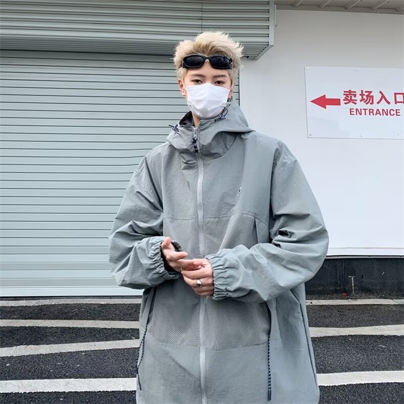 2024户外薄款防晒衣男夏季透气运动百搭外套防紫外线防晒服,男装夹克,星座716-3