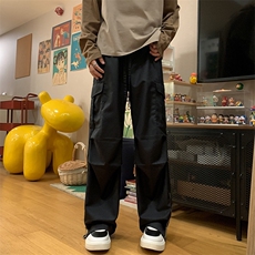 XZ213-DK2001-P55控68港风大码拉链开叉hiphop美式休闲工装裤男，男装工装外套，星座213