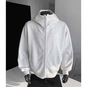 重磅全棉420克boxy短款连帽双拉链开衫外套男 RH5359-P65图片