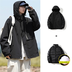 2023冬款三合一冲锋衣保暖加绒羽绒服外套男女8311-P210控价299，男装羽绒服，电商A441-1
