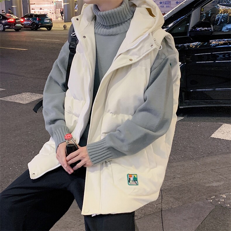 冬款加棉加厚连帽棉服时尚马甲背心棉衣外套男士8130-P95控价118,男装背心/马甲,电商A441-1