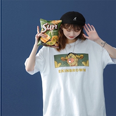 1中性风大码M-5XL图案已注册休闲情侣潮短袖T恤男728F25控39，男装T恤，星座226-2