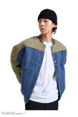 美式复古今年流行牛仔外套男女美秋季新款拼接百搭独特棒球服，男装工装外套，星座218-1（原230）
