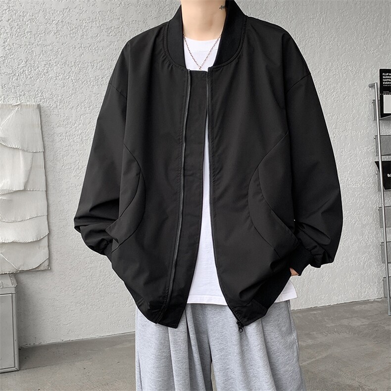 M-8XL春季棒球服外套男大码立领飞行员夹克潮牌休闲衣服JK001P65,男装夹克,电商B312