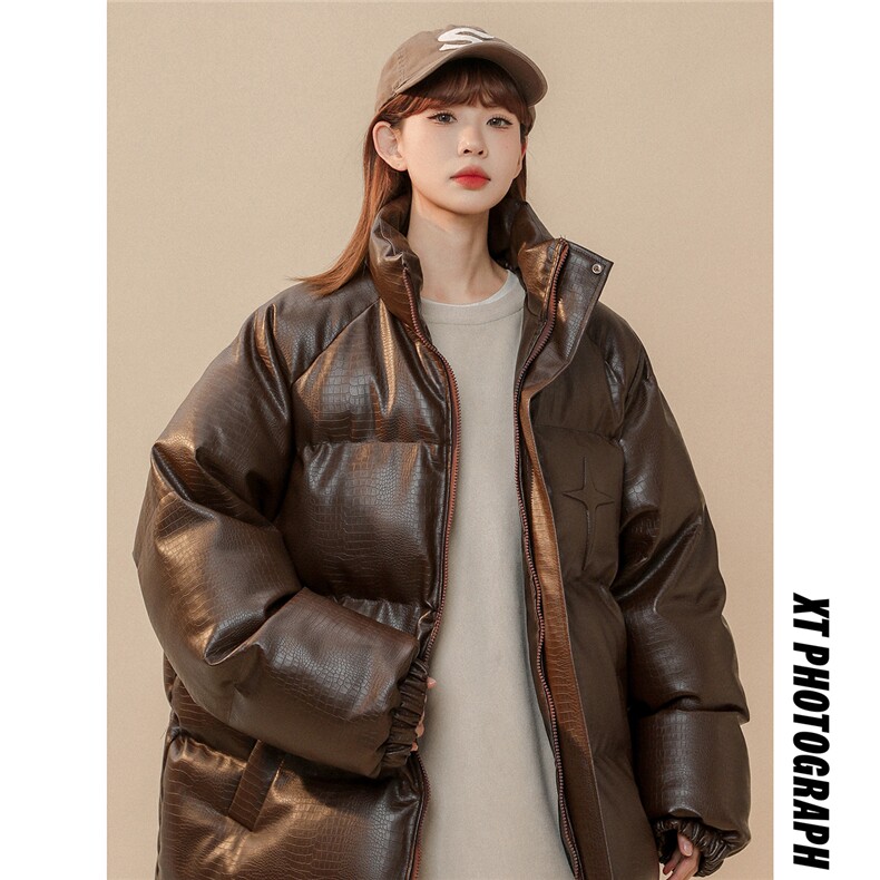 1中性风鳄鱼纹钢印字母设计大码M-5XL潮流棉衣男MY77727P128控168，男装棉衣，星座226-2