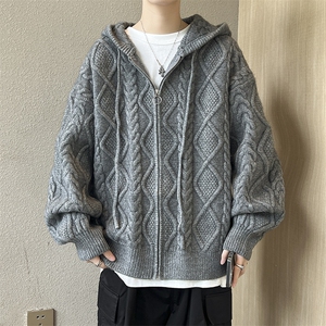 2024秋冬新款开衫毛衣美式休闲慵懒风V领针织衫男外套MY0571-P68图片